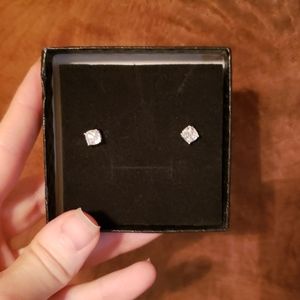 1ct Cushion Cut Solitaire Studs